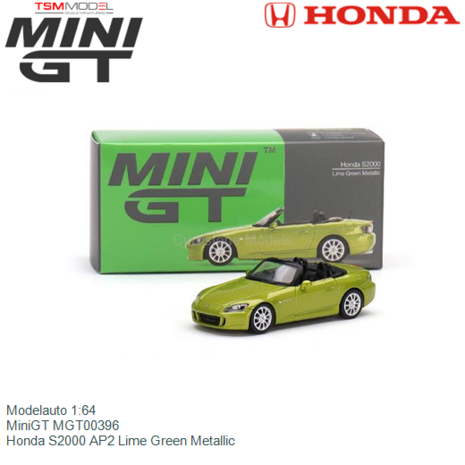 Modelauto 1:64 | MiniGT MGT00396 | Honda S2000 AP2 Lime Green Metallic