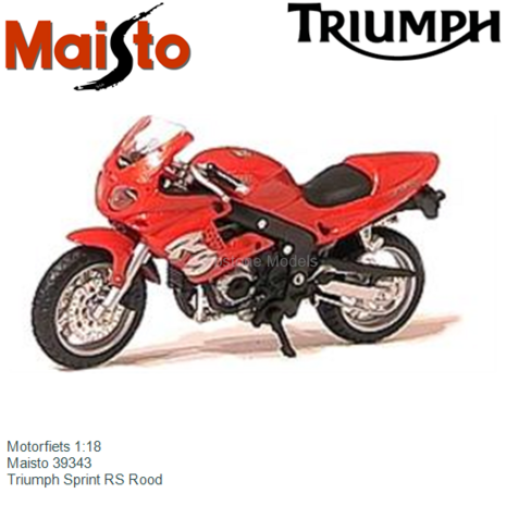 Motorfiets 1:18 | Maisto 39343 | Triumph Sprint RS Rood