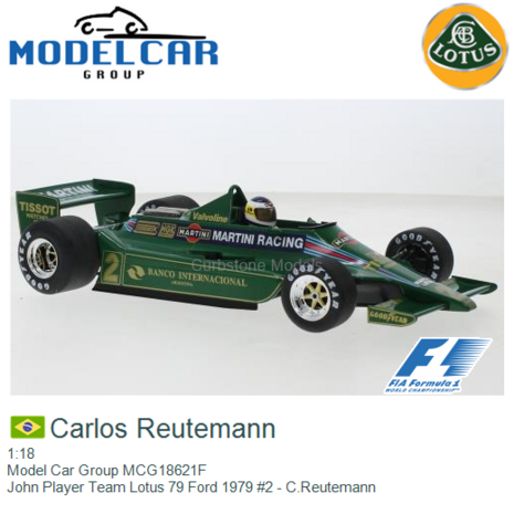 1:18 | Model Car Group MCG18621F | John Player Team Lotus 79 Ford 1979 #2 - C.Reutemann