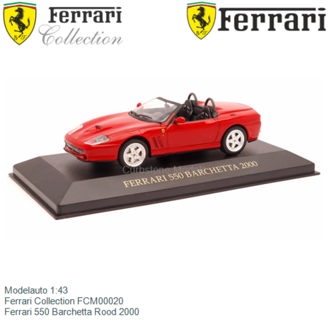 Modelauto 1:43 | Ferrari Collection FCM00020 | Ferrari 550 Barchetta Rood 2000