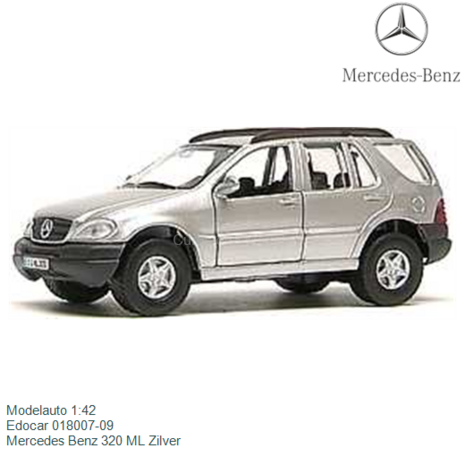 Modelauto 1:42 | Edocar 018007-09 | Mercedes Benz 320 ML Zilver