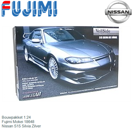 Bouwpakket 1:24 | Fujimi Mokei 18648 | Nissan S15 Silvia Zilver