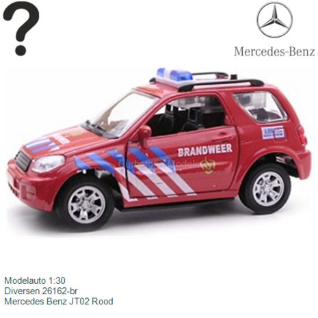 Modelauto 1:30 | Diversen 26162-br | Mercedes Benz JT02 Rood