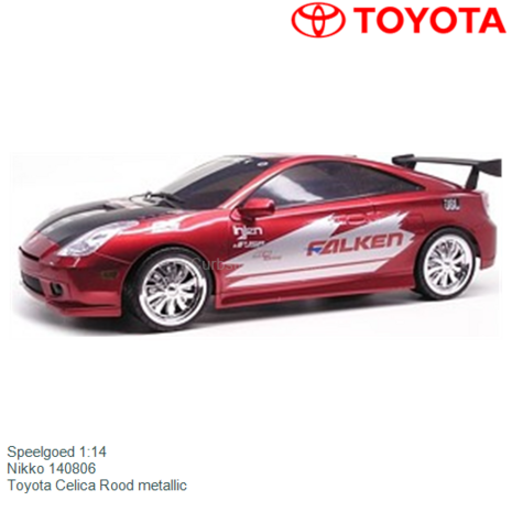 Speelgoed 1:14 | Nikko 140806 | Toyota Celica Rood metallic