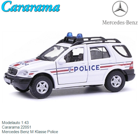 Modelauto 1:43 | Cararama 22051 | Mercedes Benz M Klasse Police