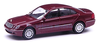 Modelauto 1:87 | Wiking B66961334 | Mercedes Benz E Klasse Rood metallic 2005