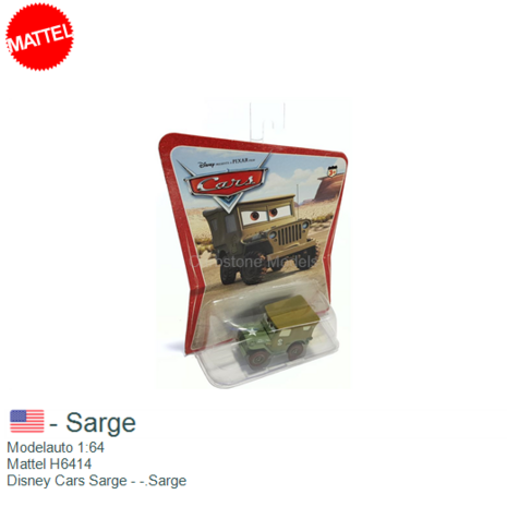 Modelauto 1:64 | Mattel H6414 | Disney Cars Sarge - -.Sarge