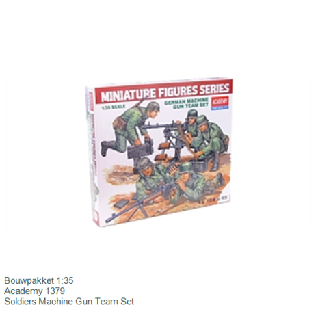 Bouwpakket 1:35 | Academy 1379 | Soldiers Machine Gun Team Set