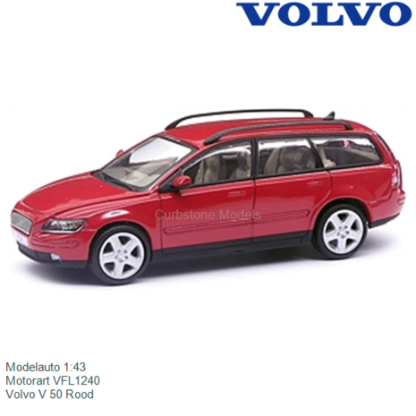 Modelauto 1:43 | Motorart VFL1240 | Volvo V 50 Rood