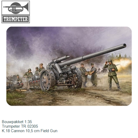 Bouwpakket 1:35 | Trumpeter TR 02305 | K.18 Cannon 10,5 cm Field Gun