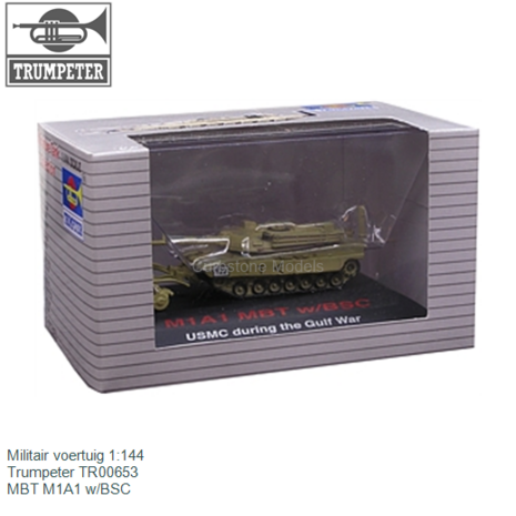 Militair voertuig 1:144 | Trumpeter TR00653 | MBT M1A1 w/BSC