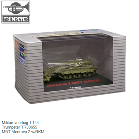 Militair voertuig 1:144 | Trumpeter TR00655 | MBT Merkava 2 w/RKM