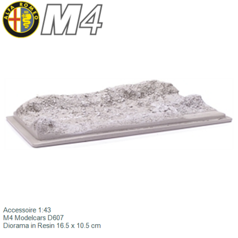 Accessoire 1:43 | M4 Modelcars D607 | Diorama in Resin 16.5 x 10.5 cm