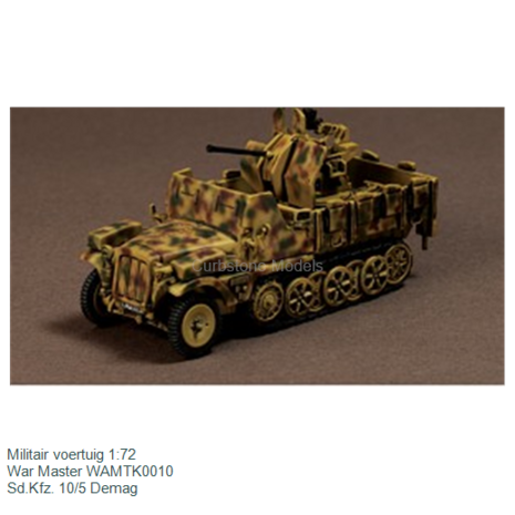 Militair voertuig 1:72 | War Master WAMTK0010 | Sd.Kfz. 10/5 Demag