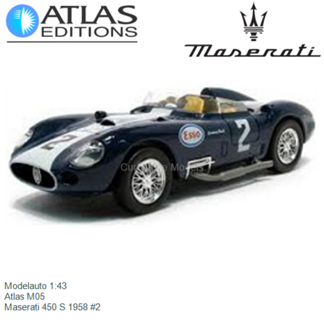Modelauto 1:43 | Atlas M05 | Maserati 450 S 1958 #2