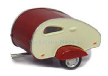 Accessoire 1:43 | Cararama Caravan1 | Caravan 1 Wit / Rood