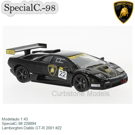 Modelauto 1:43 | SpecialC-98 228894 | Lamborghini Diablo GT-R 2001 #22