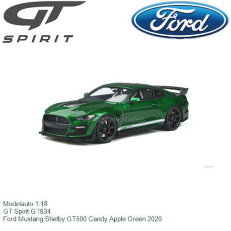Modelauto 1:18 | GT Spirit GT834 | Ford Mustang Shelby GT500 Candy Apple Green 2020