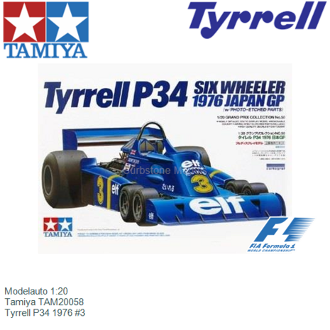 Modelauto 1:20 | Tamiya TAM20058 | Tyrrell P34 1976 #3