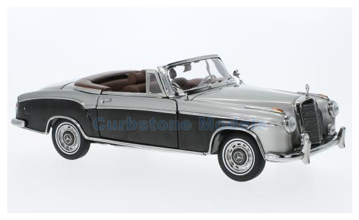 Modelauto 1:18 | Sunstar 3593 | Mercedes Benz 220 SE Cabriolet (W128) Dark and Light Grey 1960