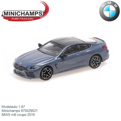 Modelauto 1:87 | Minichamps 870029021 | BMW m8 coupe 2019