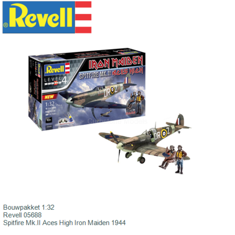 Bouwpakket 1:32 | Revell 05688 | Spitfire Mk.II Aces High Iron Maiden 1944