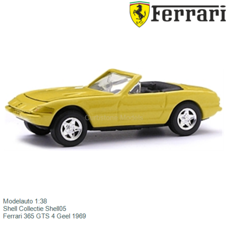 Modelauto 1:38 | Shell Collectie Shell05 | Ferrari 365 GTS 4 Geel 1969