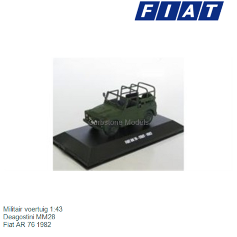 Militair voertuig 1:43 | Deagostini MM28 | Fiat AR 76 1982