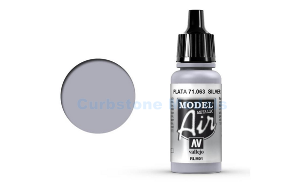  | Vallejo VAL 71063 | Acryllak Model Air Zilver Metallic #17ml