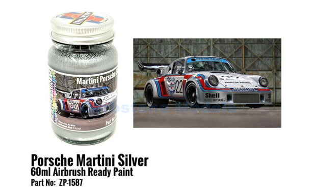 Verf  | Zero Paints ZP-1587 | Airbrush Paint 60ml Porsche Martini Silver Zilver / Silver / Silber