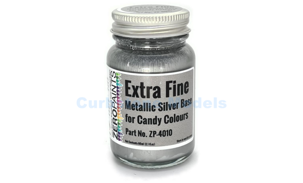  | Zero Paints ZP-4010 | Airbrush Paint 60ml Extra Fine Metallic Silver Candy Base Coat