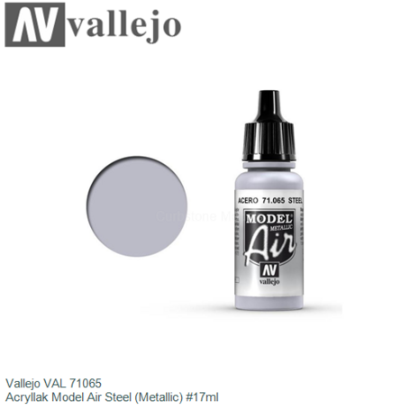  | Vallejo VAL 71065 | Acryllak Model Air Steel (Metallic) #17ml