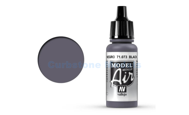  | Vallejo VAL 71073 | Acryllak Model Air Black (Metallic) #17ml