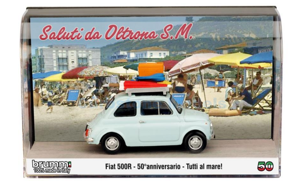 Modelauto 1:43 | Brumm S2209 | Fiat 500R Vacanze Italiane 50th Anniversario