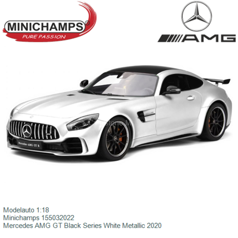 Modelauto 1:18 | Minichamps 155032022 | Mercedes AMG GT Black Series White Metallic 2020