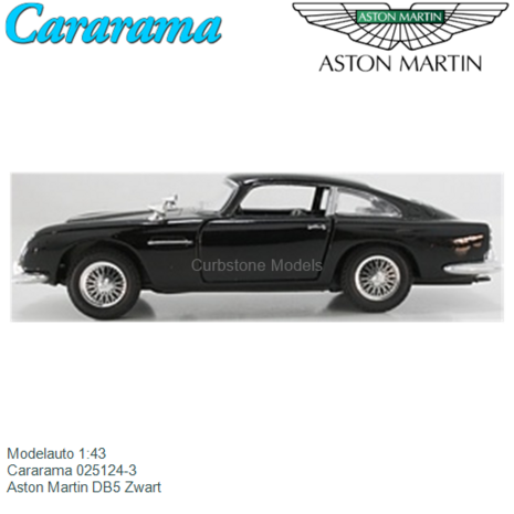Modelauto 1:43 | Cararama 025124-3 | Aston Martin DB5 Zwart