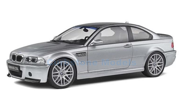 Modelauto 1:18 | Solido 1806503 | BMW M3 CSL Coupé (E46) Silver Grey 2003