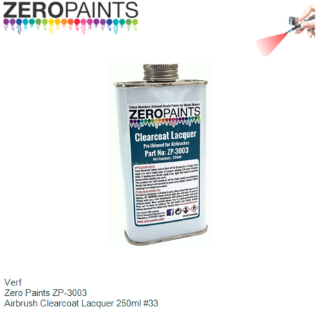 Verf  | Zero Paints ZP-3003 | Airbrush Clearcoat Lacquer 250ml #33