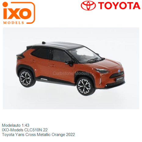 Modelauto 1:43 | IXO-Models CLC510N.22 | Toyota Yaris Cross Metallic Orange 2022