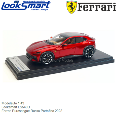 Modelauto 1:43 | Looksmart LS540D | Ferrari Purosangue Rosso Portofino 2022