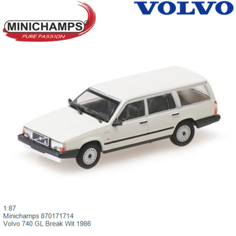 1:87 | Minichamps 870171714 | Volvo 740 GL Break Wit 1986