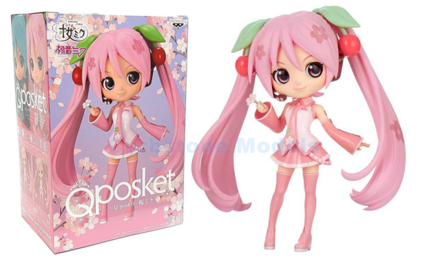 Figuur  | Banpresto 18438 | Q-posket Vinyl Figure Sakura Miku Bright Pink - S.Miku