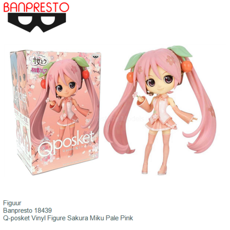 Figuur  | Banpresto 18439 | Q-posket Vinyl Figure Sakura Miku Pale Pink