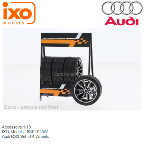 Accessoire 1:18 | IXO-Models 18SET028W | Audi RS3 Set of 4 Wheels