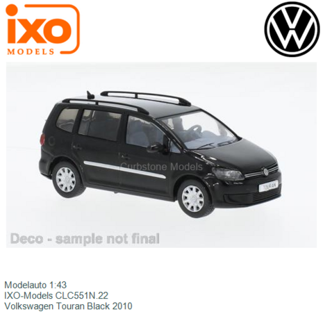 Modelauto 1:43 | IXO-Models CLC551N.22 | Volkswagen Touran Black 2010