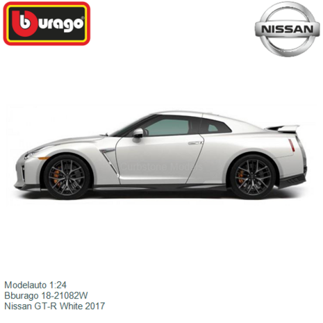 Modelauto 1:24 | Bburago 18-21082W | Nissan GT-R White 2017