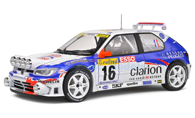 Modelauto 1:18 | Solido 1808303 | Peugeot Sport WRT 306 Maxi 1998 #16 - G.Panizzi - H.Panizzi