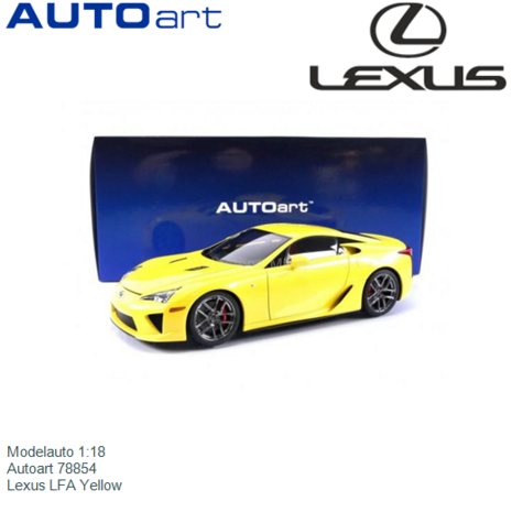 Modelauto 1:18 | Autoart 78854 | Lexus LFA Yellow