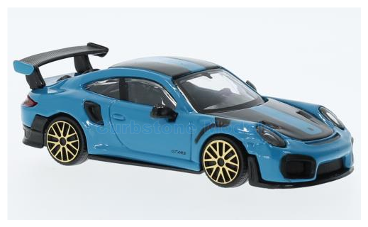 Modelauto 1:43 | Bburago 18-30388BLUE | Porsche 911 GT2 RS Blue and Black