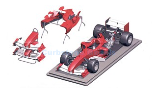 Bouwpakket 1:43 | Tameo TMK346 | Scuderia Ferrari F2004 2004 - R.Barrichello - M.Schumacher